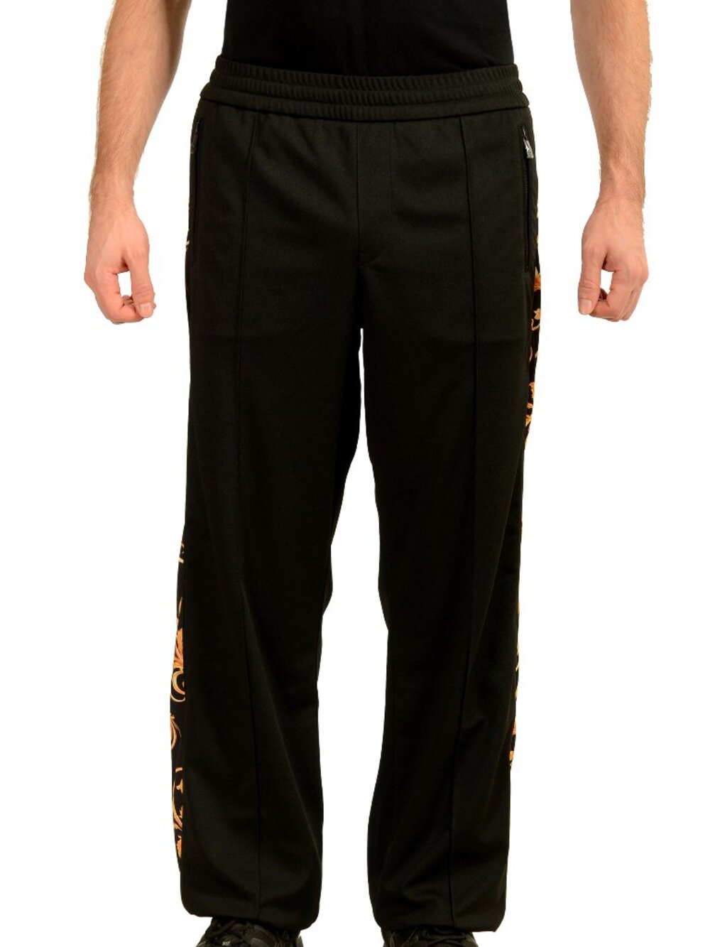 Versace Men's Barocco Print Black Sweatpants Track Pants US M IT 50